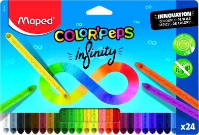 Creioane colorate MAPED Infinity, 24 culori