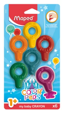 Creioane din ceara MAPED Baby, 6 culori