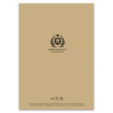 Тетрадь Student 5209 A4, 80 л, пружина, линия, черная