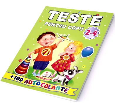 Cartea Teste cu autocolante, 2-4 ani