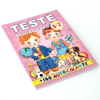 Cartea Teste cu autocolante, 5-7 ani