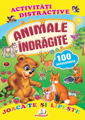 Cartea Activitati distractive ANIMALE INDRAGITE 100 auto