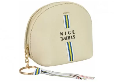 Breloc portofel Nice Stripe 8x5.5x9 cm, bej