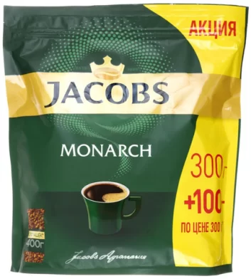 Кофе JACOBS Monarch, растворимый, 400 г