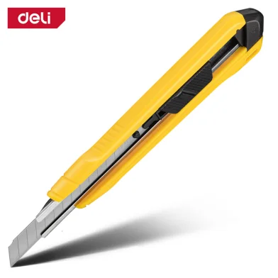 Cutter DELI, ghid metalic, 9 mm