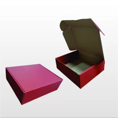 Cutie p-u cadouri gofrat rosie, 32x27x10 cm