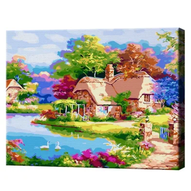 Pictura pe numere ART GALLERY Satul vară 30х40cm pinza
