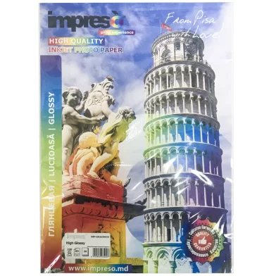 Бумага фото IMPRESO А3, 230 г/м2, 20 листов, глянец 