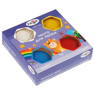 Pasta de modelat GAMMA Malis, 4 culori, 240gr 