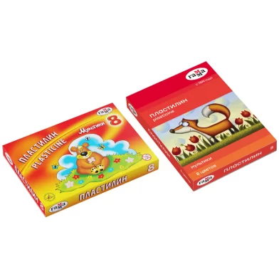 Plastilina GAMMA Multiki 8 culori, 160gr, cu cutitas