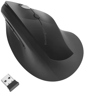 Мышка KENSINGTON Vertical, 6 кнопок, wireless, черная