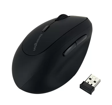 Мышка KENSINGTON Vertical, 6 кноп, wireless левша,черная