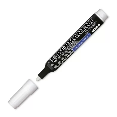 Marker permanent GRANIT M860, 4 mm, alb