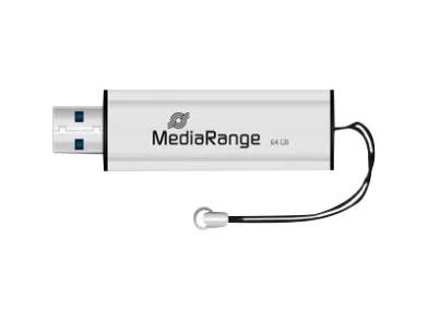 Flash USB 3.0 MediaRange,64GB, metal argintiu