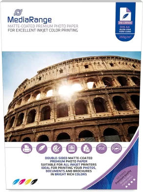 Hirtie foto MediaRange A4, 250 g/m2, 50 foi ,mat