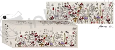 Puzzle INTERDRUK "Flowers 1", panoramic, 1000 elemente