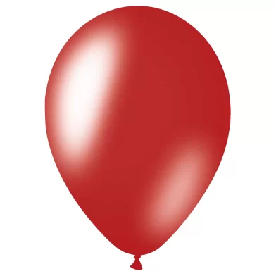 Baloane MESHU, 30 cm, metalic, rosu, 50 bucati