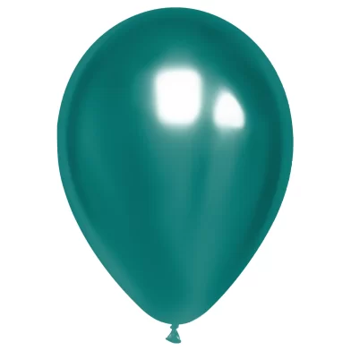 Baloane MESHU, 30 cm, crom, verde, 50 bucati