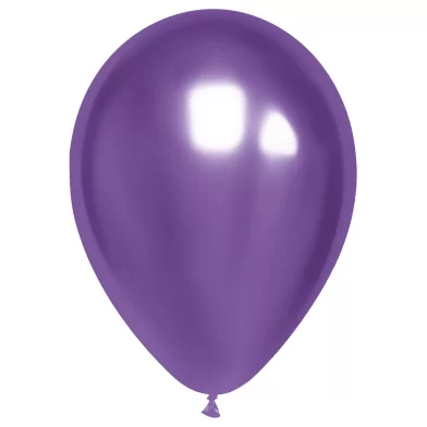Baloane MESHU, 30 cm, crom, violet, 50 bucati