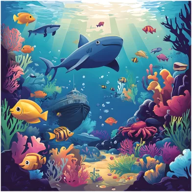 Puzzle ТРИ СОВЫ "Viața de mare", 64 elemente