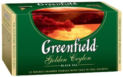 Чай GREENFIELD Golden Ceylon, 25 пакетиков по 2 г