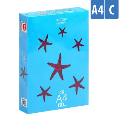 Hartie STARFISH A4, 80g/m2, 500 foi, clasa C