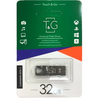 Flash USB2.0 T&G 117 Long, 32 GB, metal negru