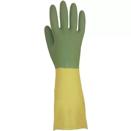 Manusi latex extra rezistente SOLGUAN L, galbene-verzi