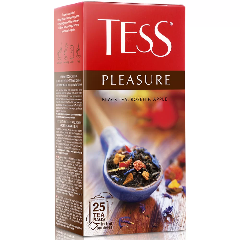 Ceai TESS Pleasure,cu fructe, 25 pachetele de 2 gr 