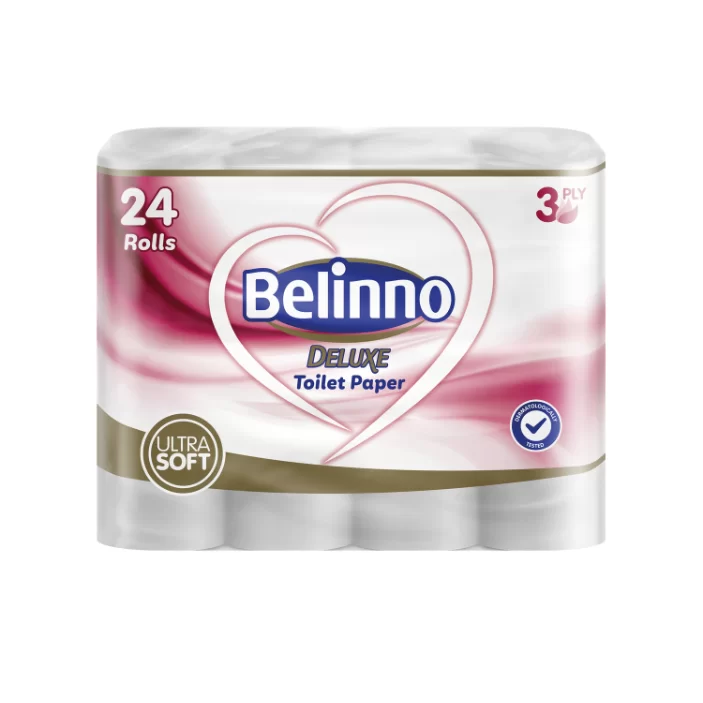 Hartie igienica BELINNO Delux 3 straturi, 17.22m, 24role