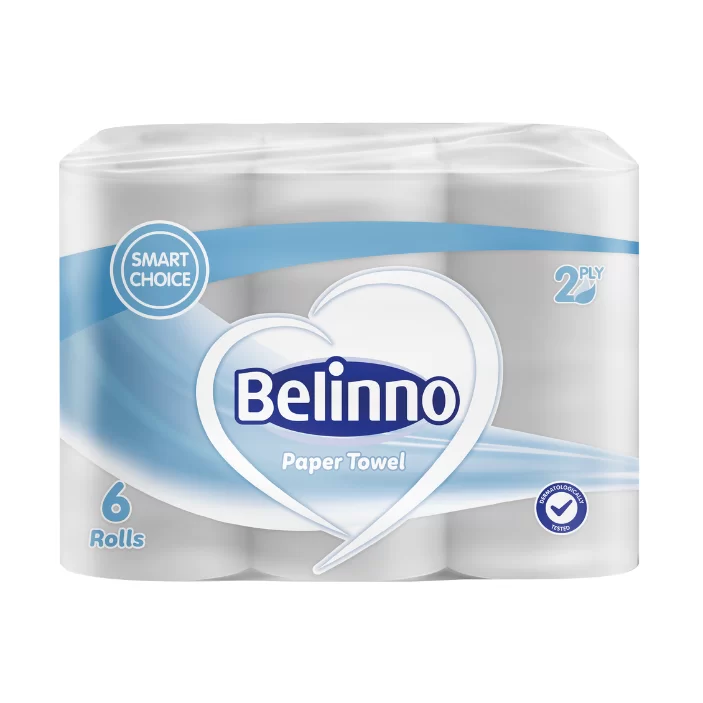 Prosop din hartie BELINNO, 2 straturi, 12.3m, 6 role