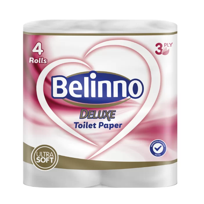 Hartie igienica BELINNO Delux 3 straturi, 17.22m, 4role