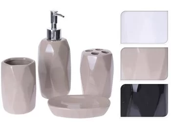 Set pentru baie din ceramica Bathroom 4buc "Romb"