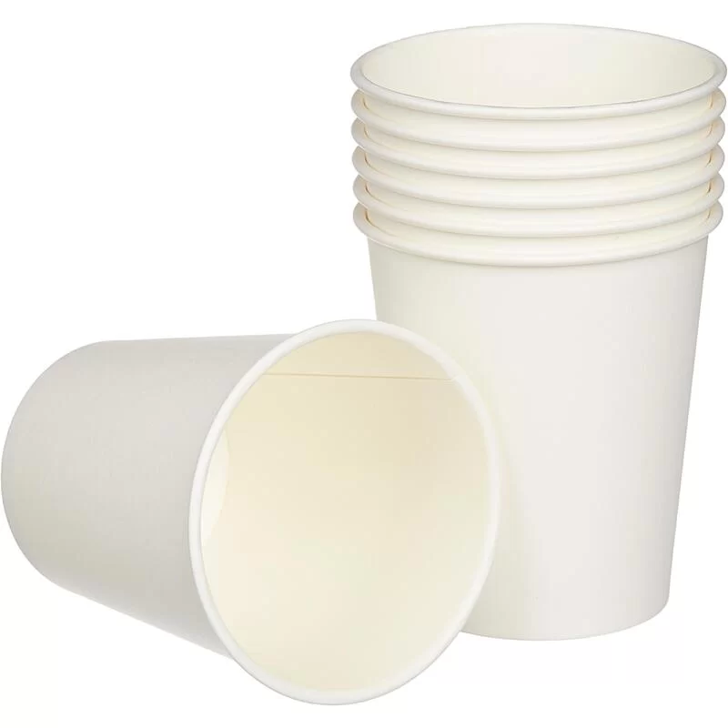 Pahar de unica folosinta din hartie 180ml, 50 buc, alb