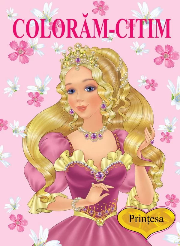 Carte de colorat Coloram - citim. Printesa
