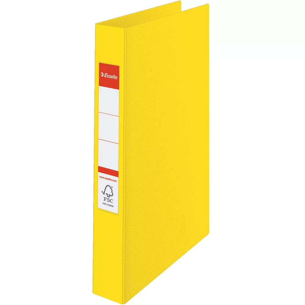 Caiet mecanic ESSELTE A4, 2 inele, 35mm, PP, galben