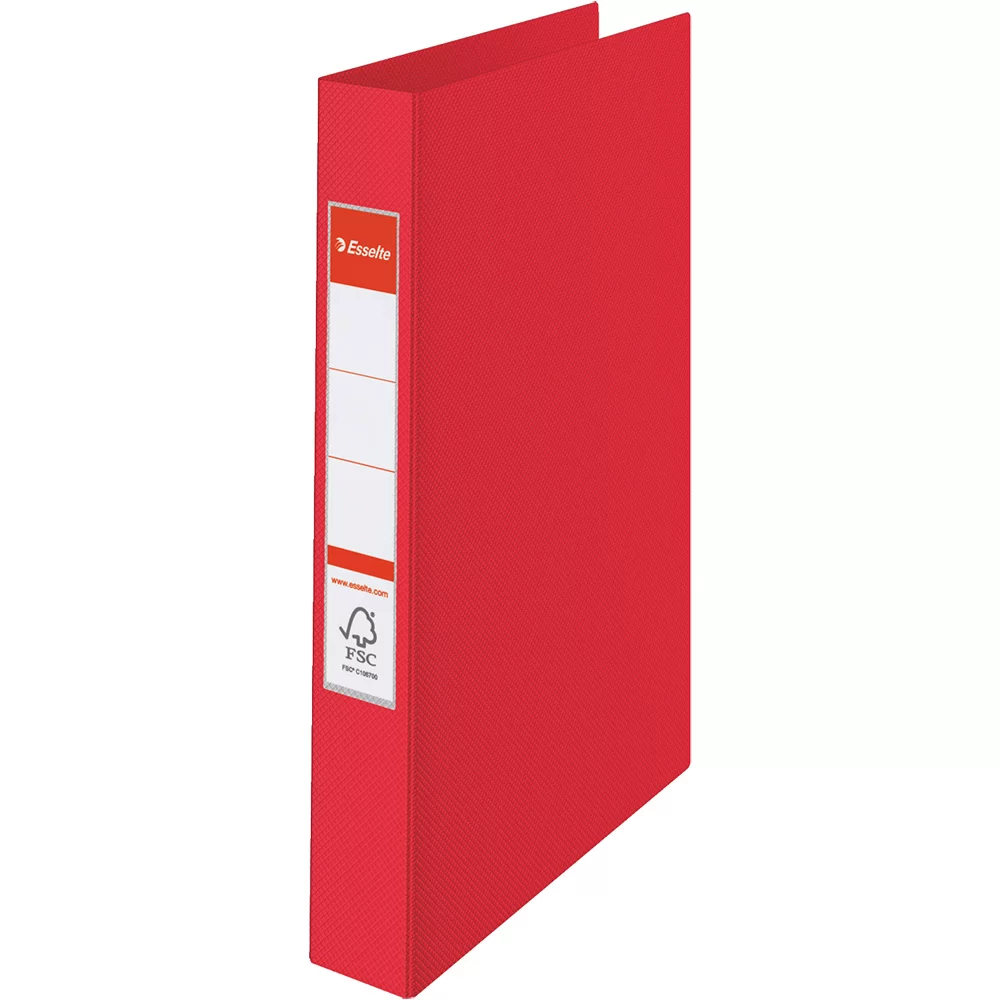 Caiet mecanic ESSELTE А4, 4 inele, 35mm, PP, rosu