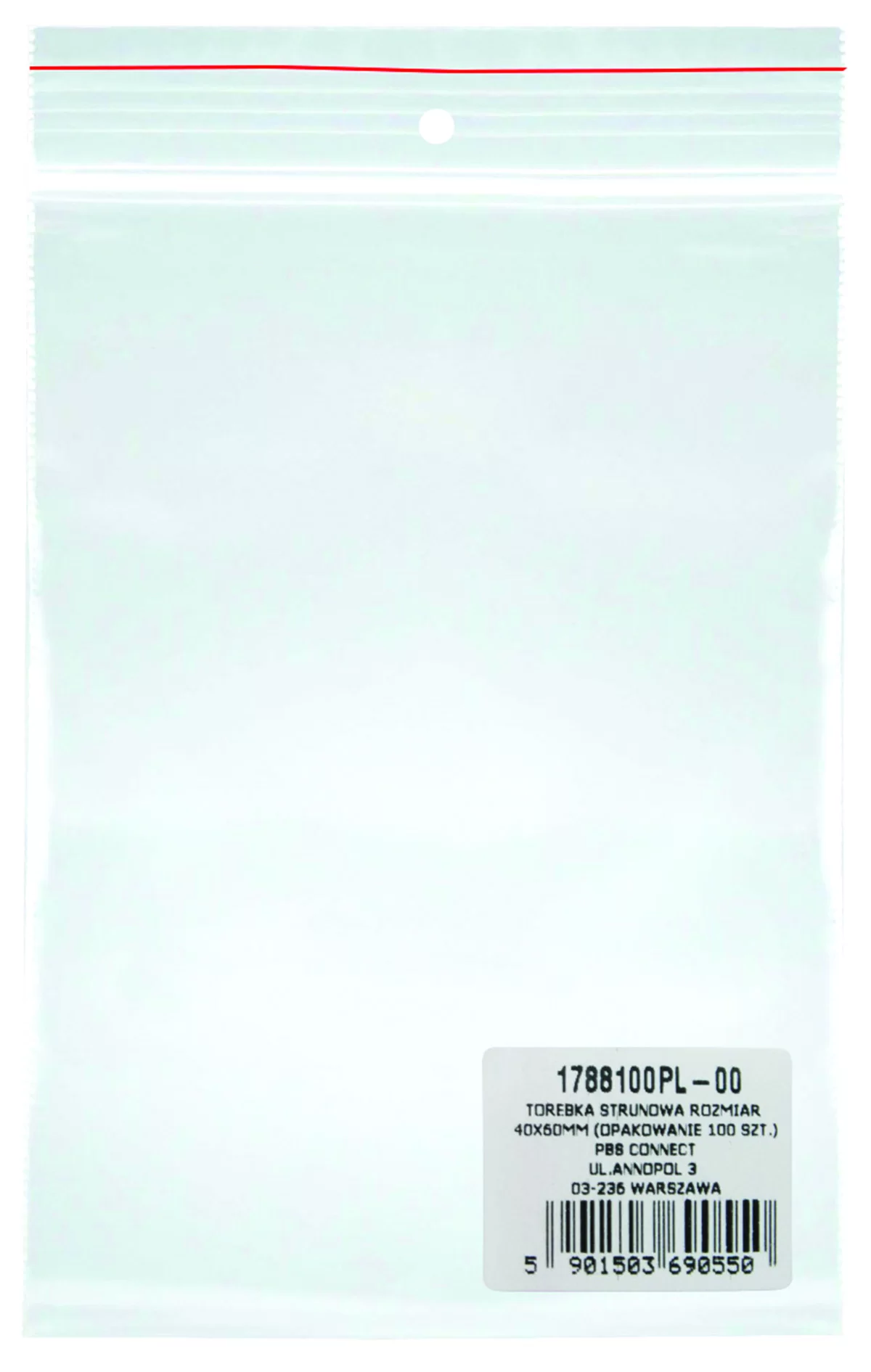 Pungi din plastic OFFICE PROD 40x60mm, fermoar, 100buc