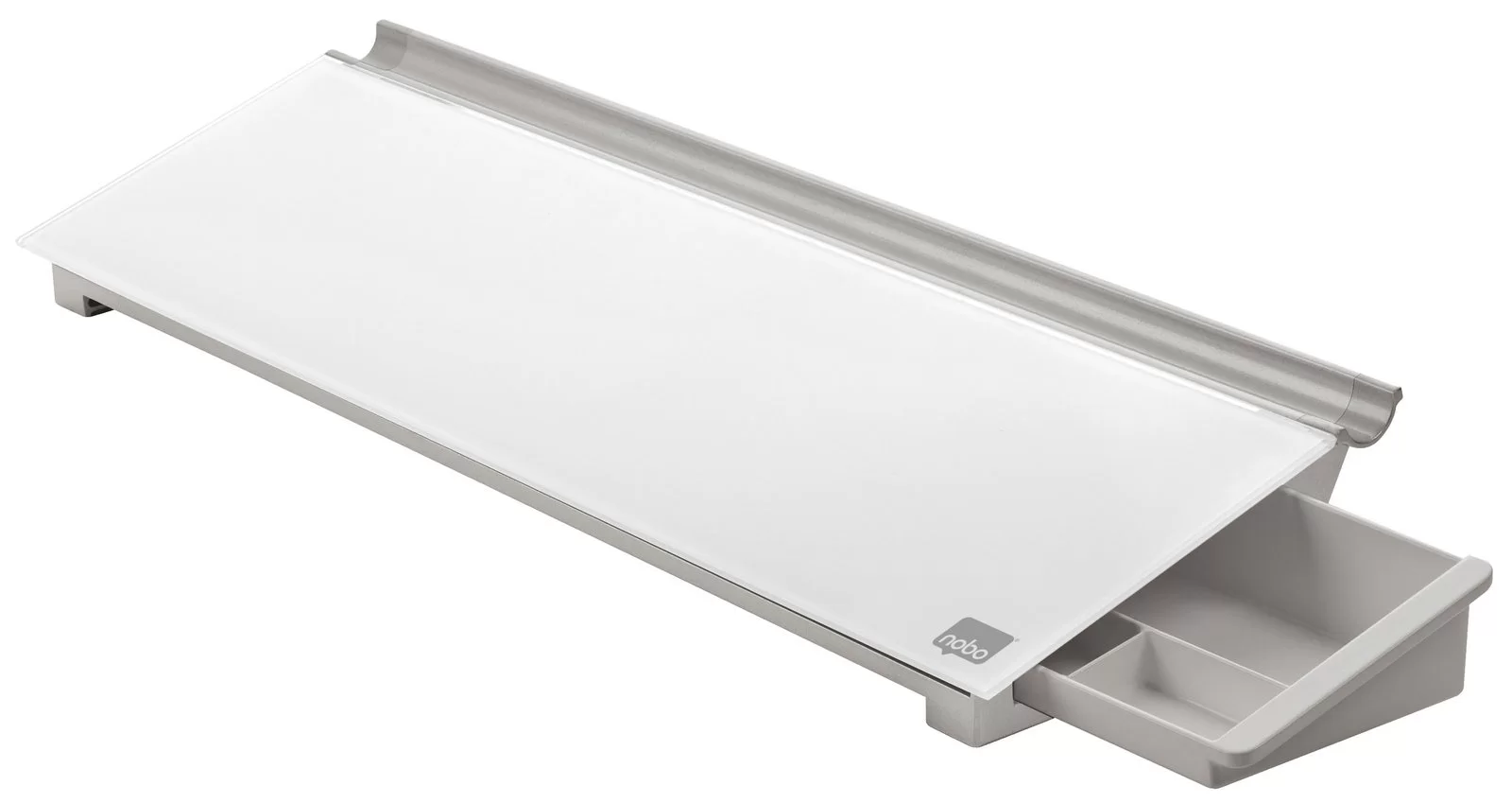Tabla din sticla NOBO Pro 45х14 cm, p-u birou, alba