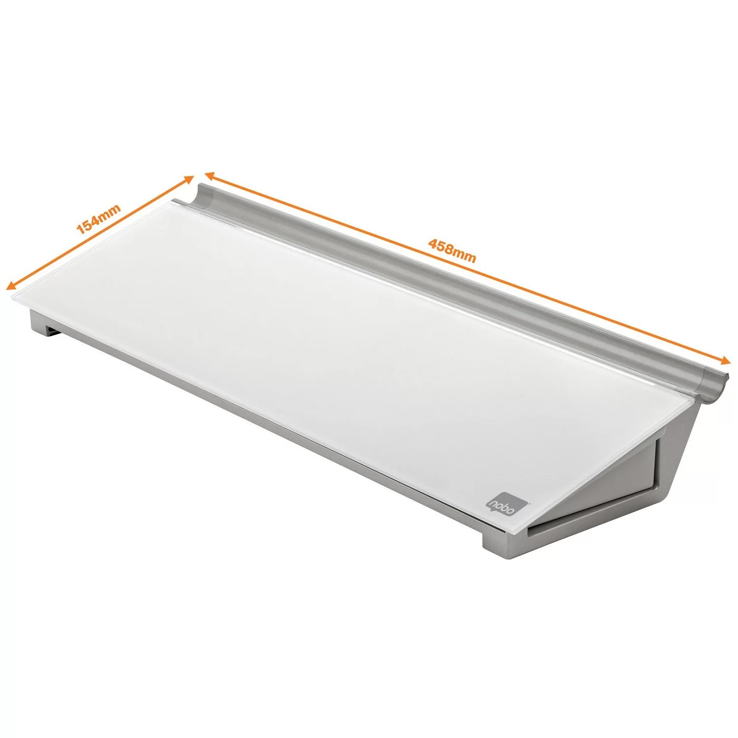 Tabla din sticla NOBO Pro 45х14 cm, p-u birou, alba