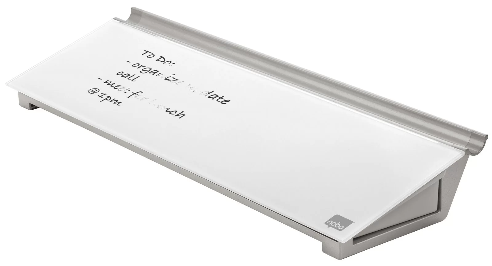 Tabla din sticla NOBO Pro 45х14 cm, p-u birou, alba
