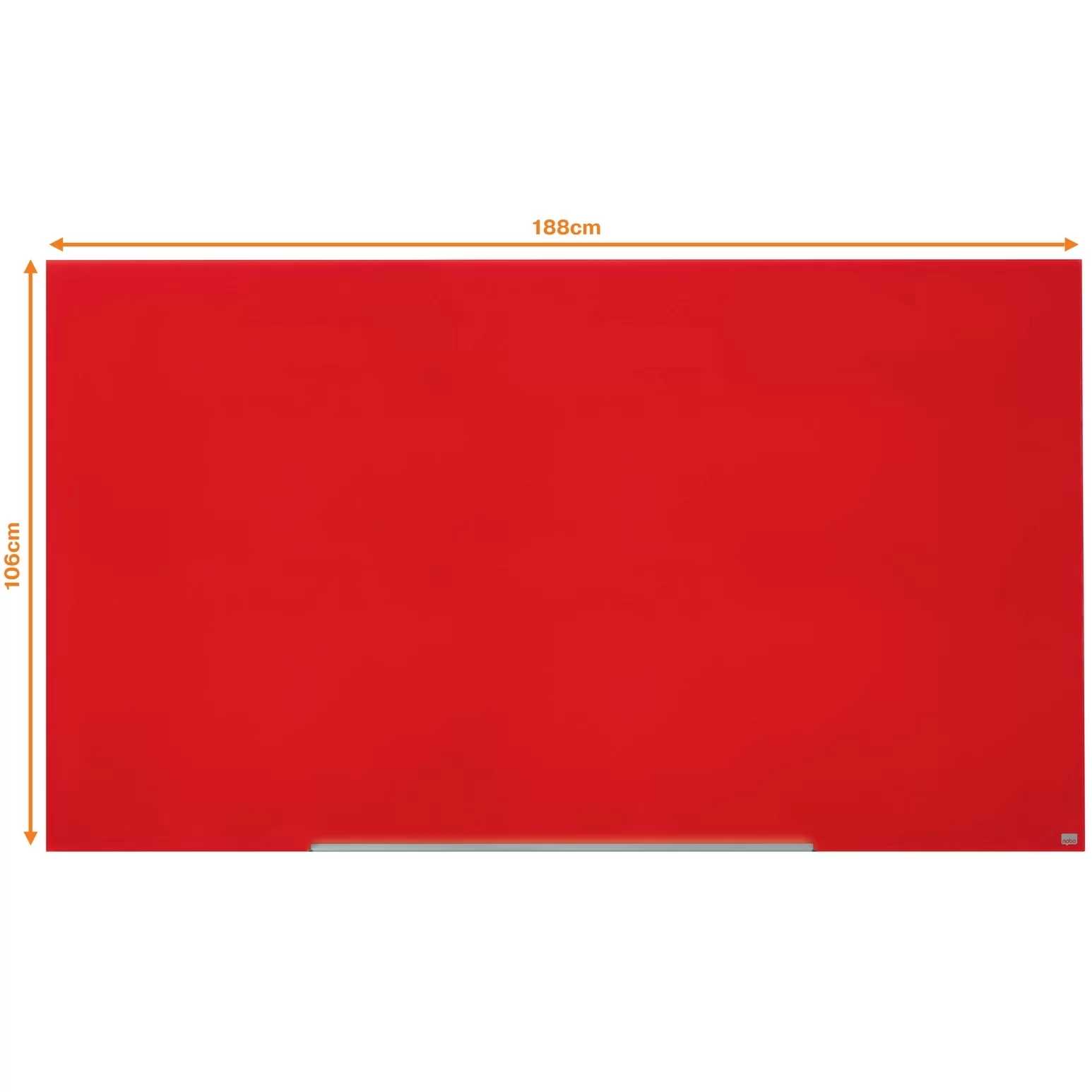 Tabla conferinta din sticla NOBO Pro 190x100cm rosie