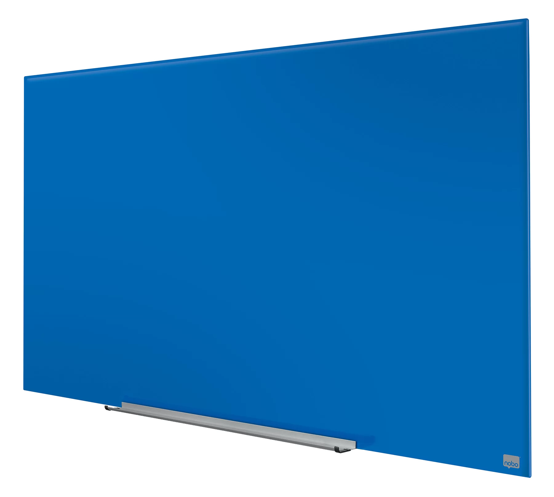 Tabla conferinta din sticla NOBO Pro 126x71cm albastra