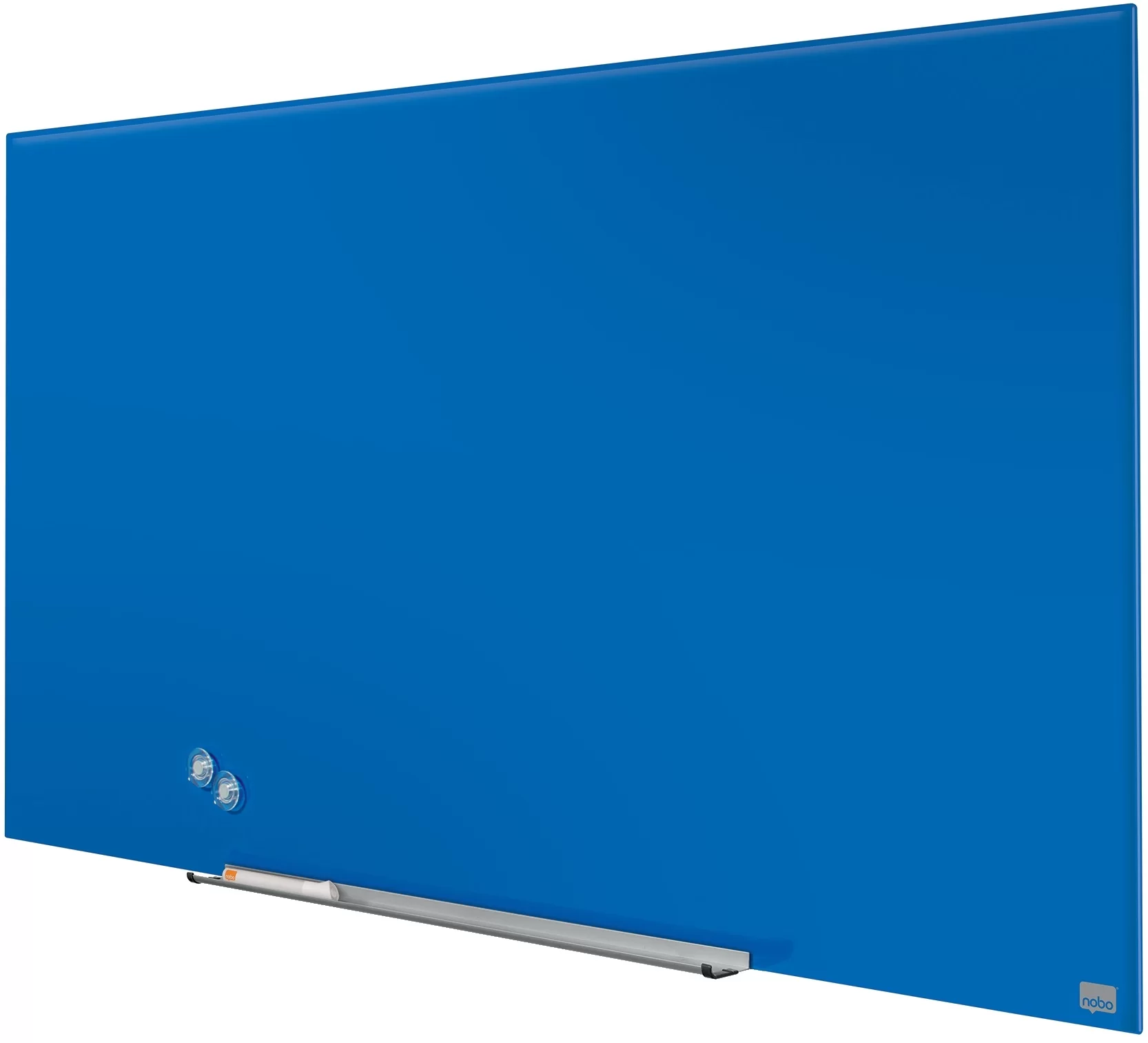 Tabla conferinta din sticla NOBO Pro 126x71cm albastra