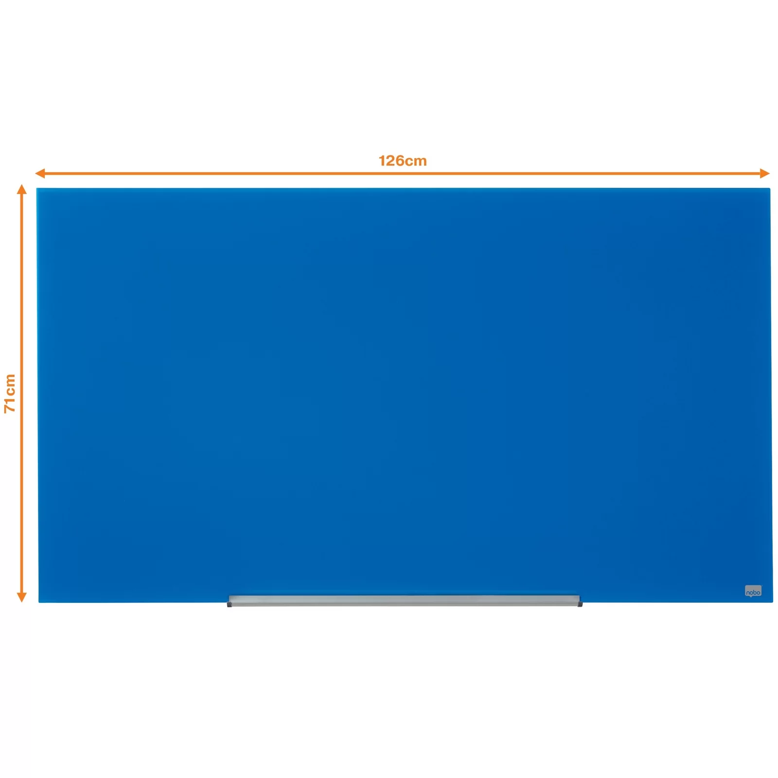 Tabla conferinta din sticla NOBO Pro 126x71cm albastra