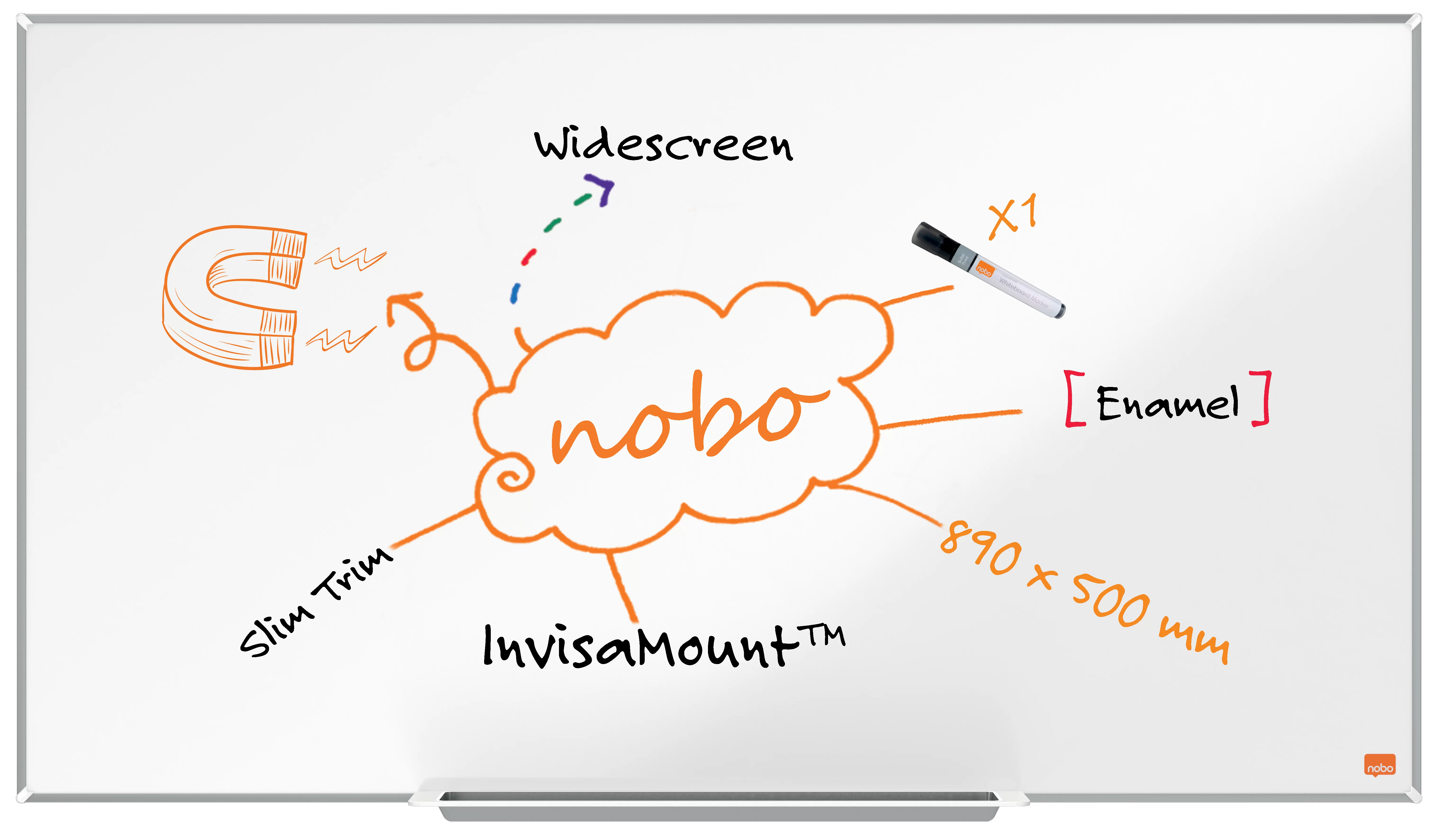 Доска магнитно-маркерная NOBO Pro 122x69см