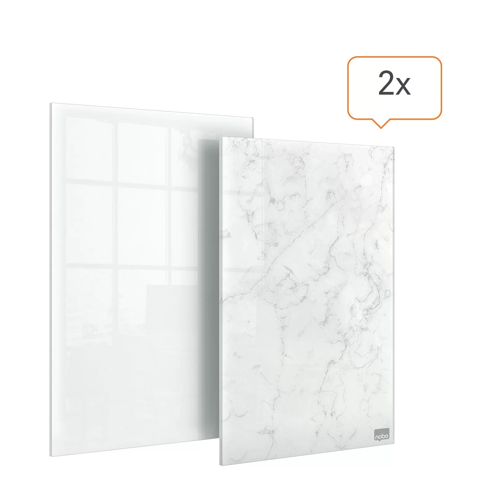 Tabla din sticla NOBO Pro 23х15.2 cm, p-u birou, 2 buc.