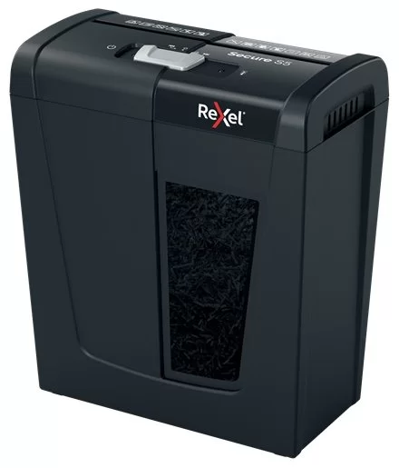 Distrugator REXEL Secure S5 P2, 5 foi, 10l Strip Cut