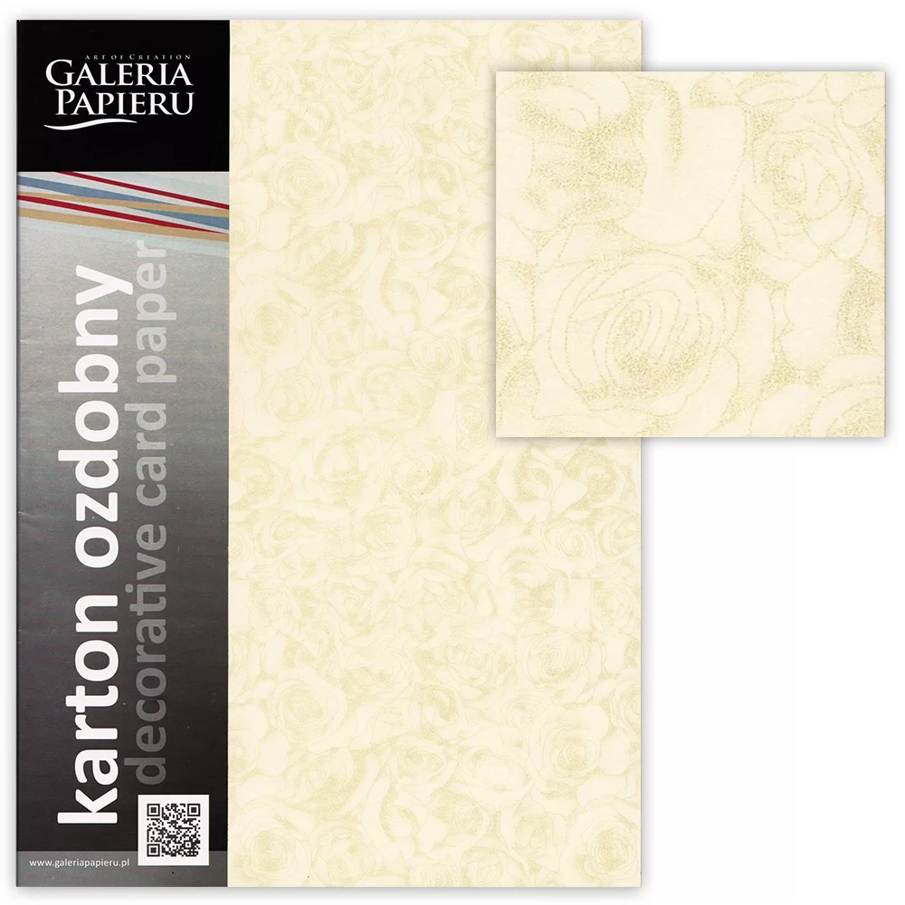 Carton GPAPIERU Roses A4, 250g/m2, crema