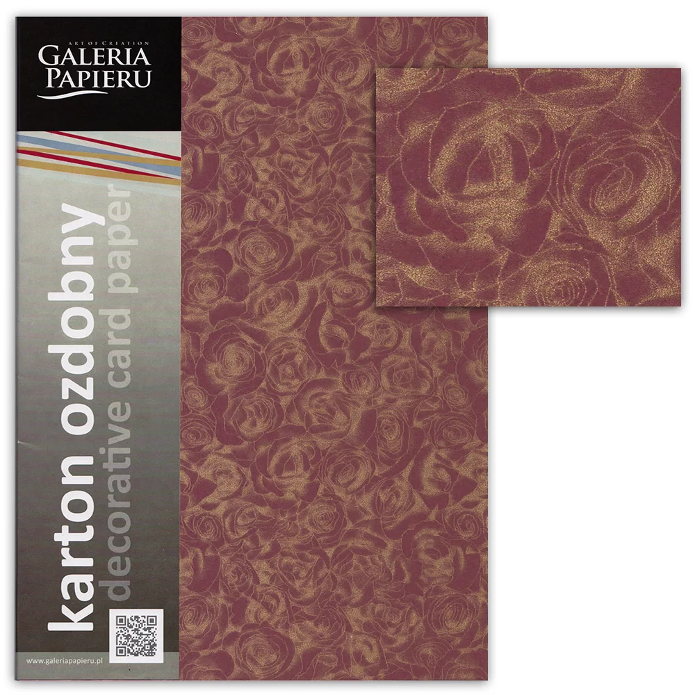 Carton GPAPIERU Roses A4, 250g/m2, bordo